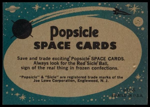 1963 Topps Astronauts Popsicle Space Cards